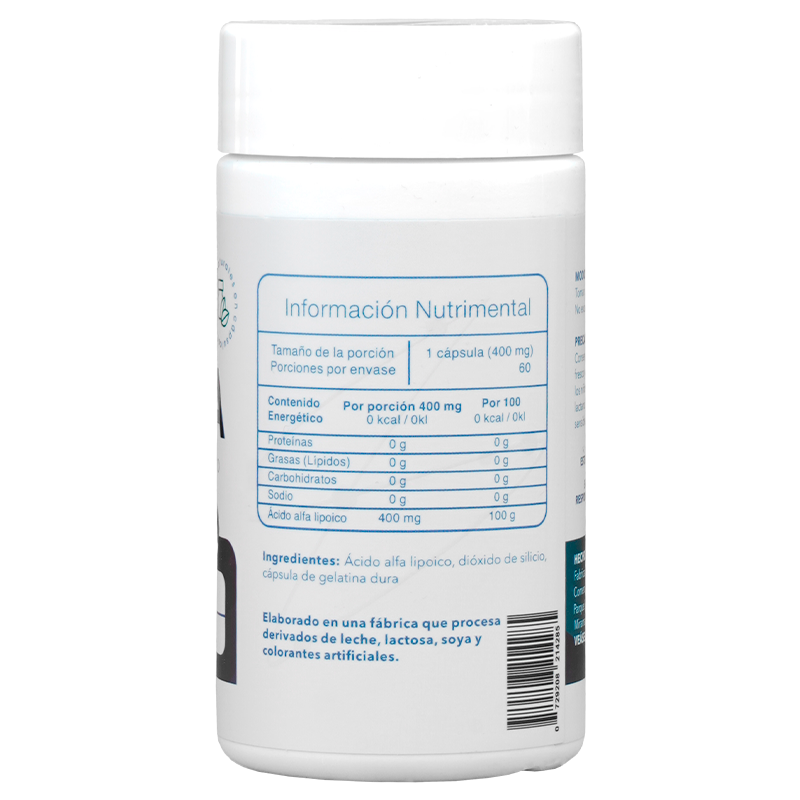 R+ALA Ácido Alfa Lipoico 400mg 60 Cápsulas