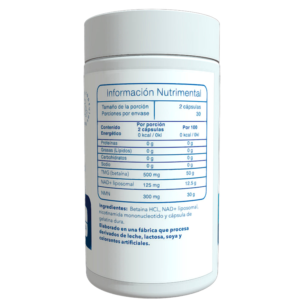 Pure NAD+ 500mg  60 Cápsulas