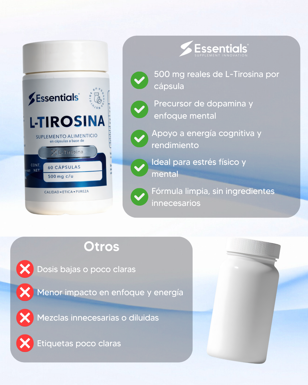 L-Tirosina 500 mg 60 capsulas