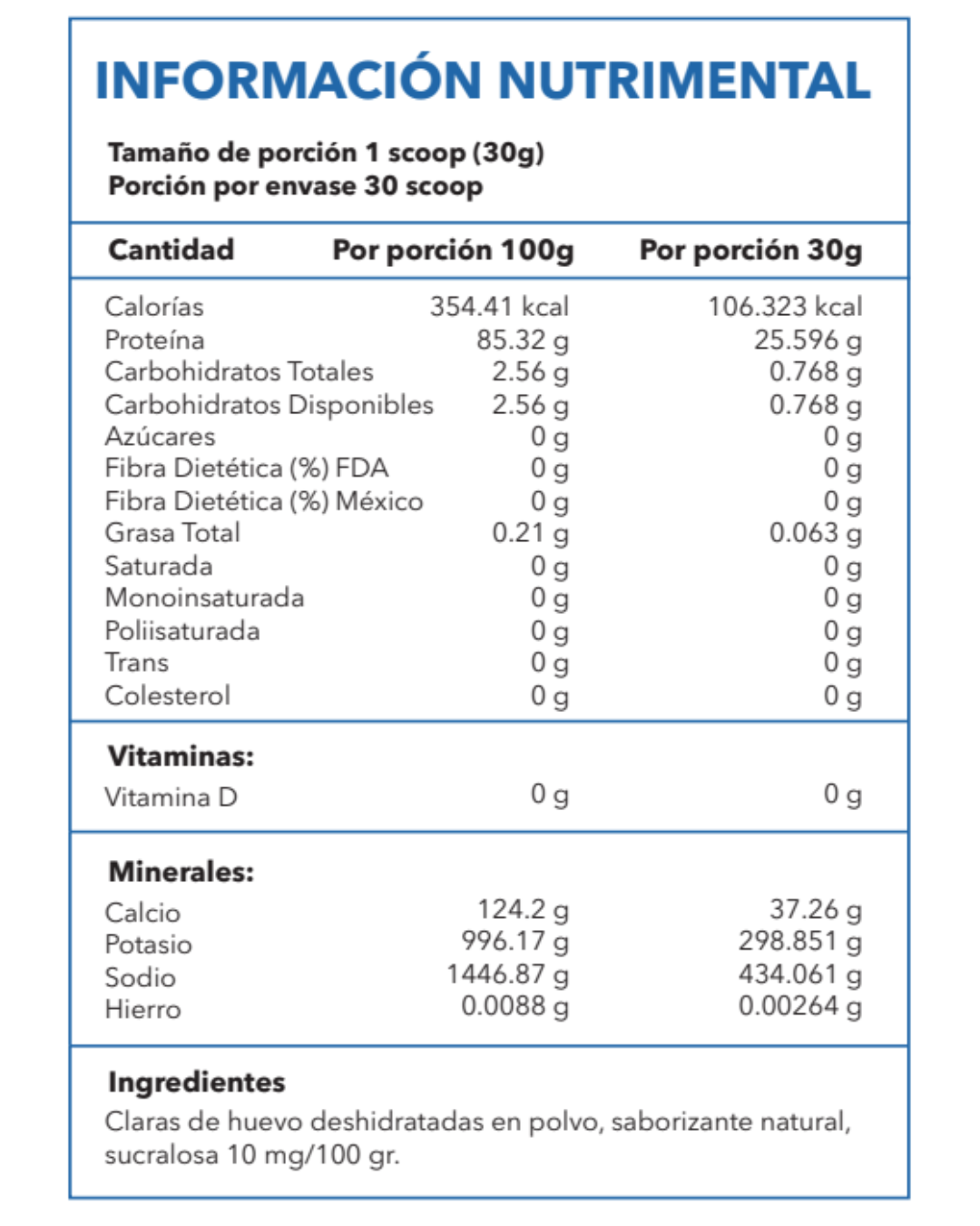 Proteína de clara de huevo Egg´s Crystals 1.98 Lb en polvo