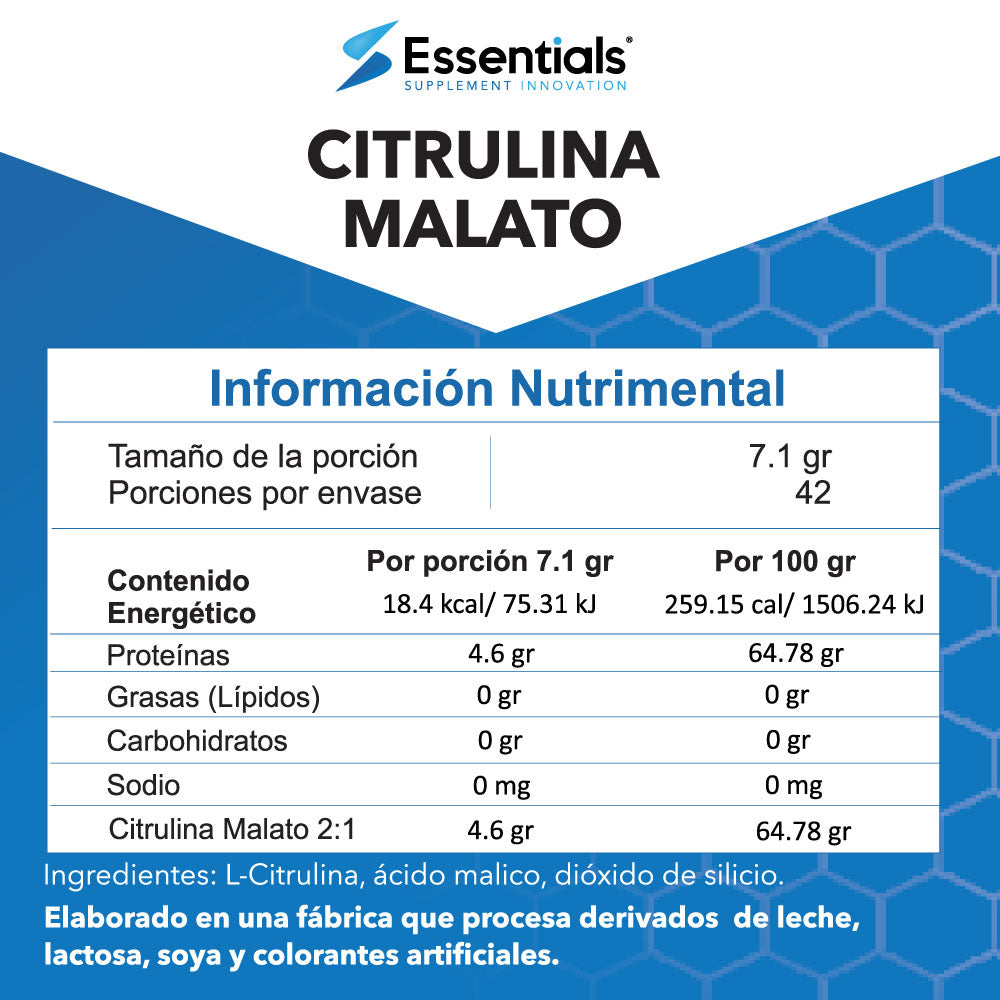Citrulina Malato 7.1gr - Mejor rendimiento