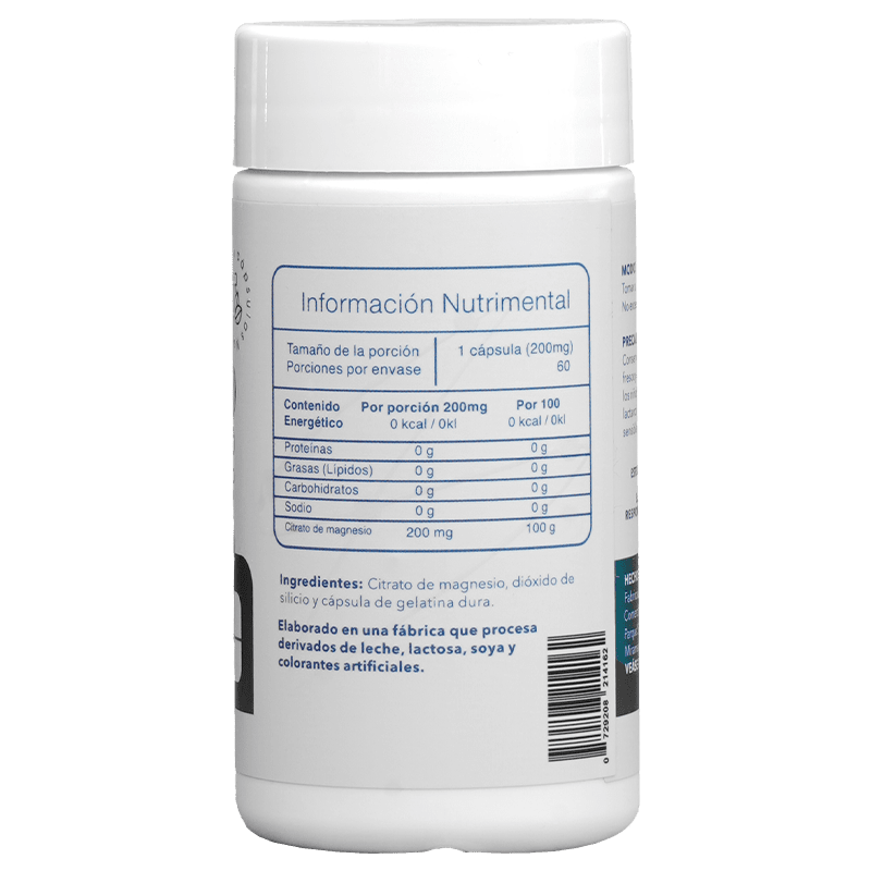 Citrato de magnesio 200mg 60 Cápsulas - Essentials