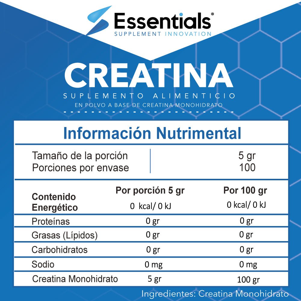 Creatina Monohidrato 1.1lb - Essentials