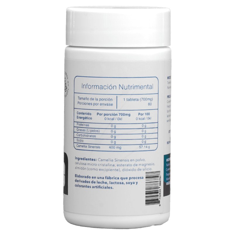 Extracto de Té Verde 400mg 60 Tabletas - Essentials