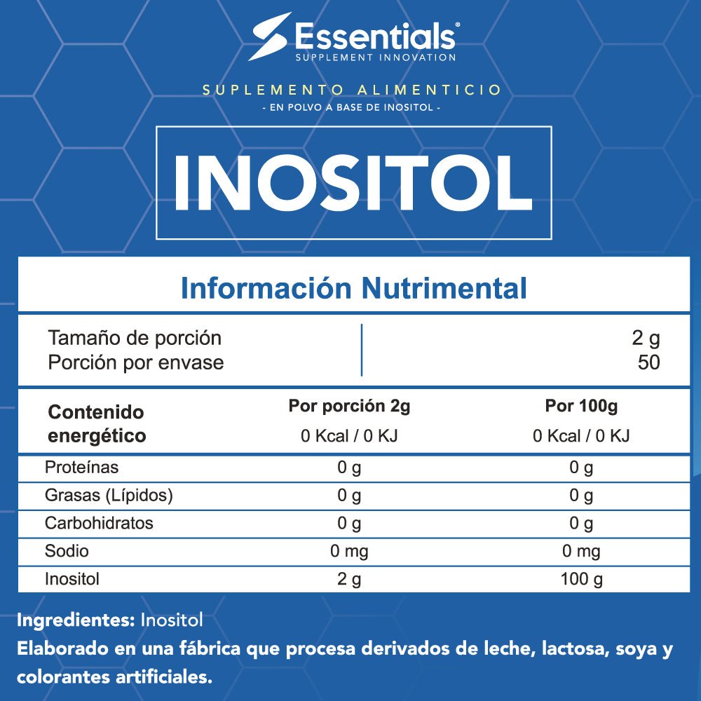 Inositol 2gr - 50 Serv sin sabor - Essentials