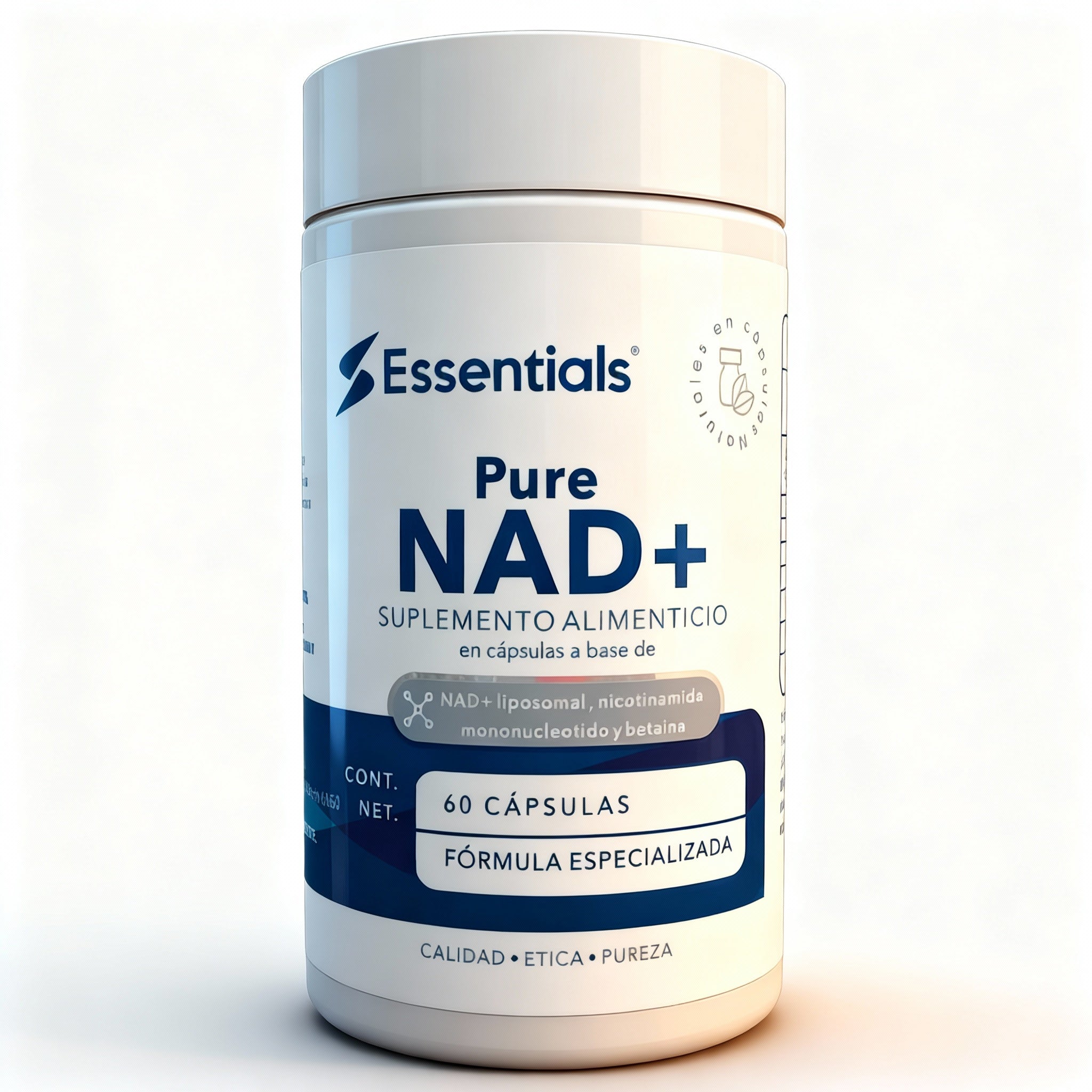Pure NAD+ 500mg 60 Cápsulas - Essentials