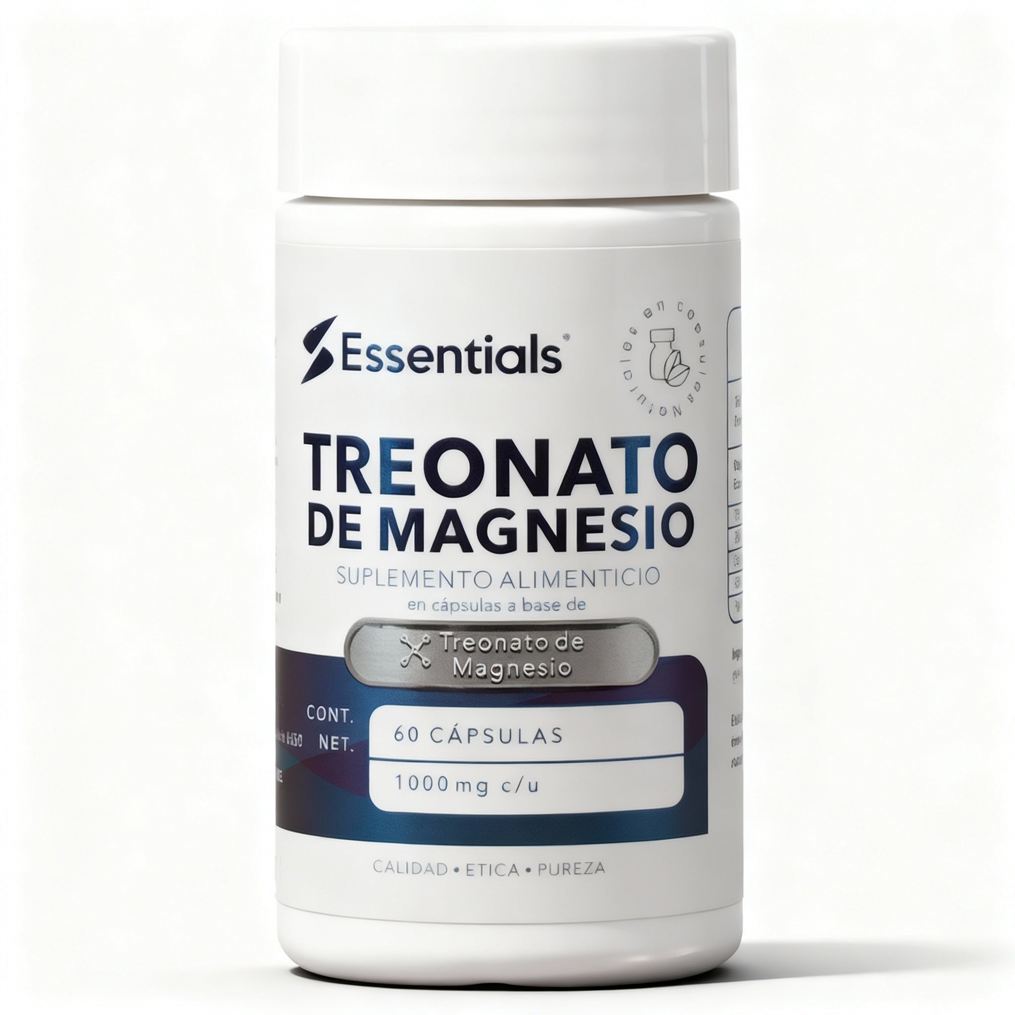 Treonato De Magnesio 1000mg 60 Cápsulas - Essentials