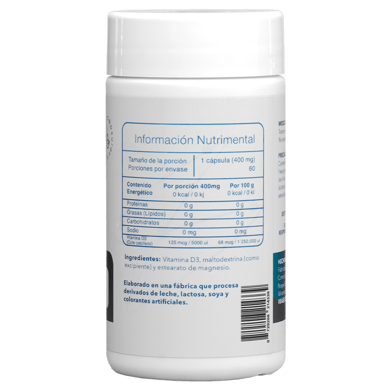 Vitamina D3 5000UI 60 Cápsulas - Essentials