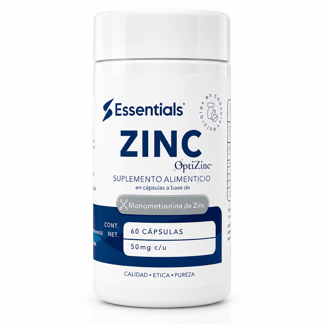 Zinc OptiZinc®️ 50mg 60 Cápsulas - Essentials