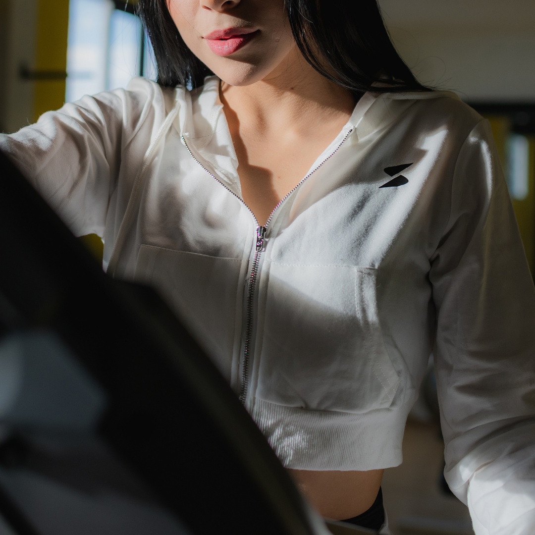 Chamarra corta blanca