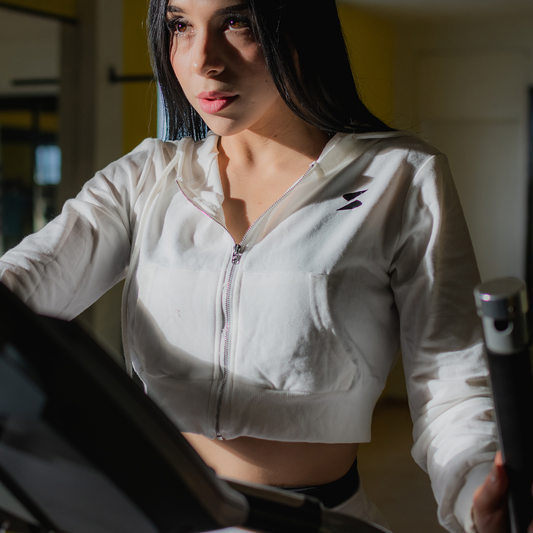 Chamarra corta blanca