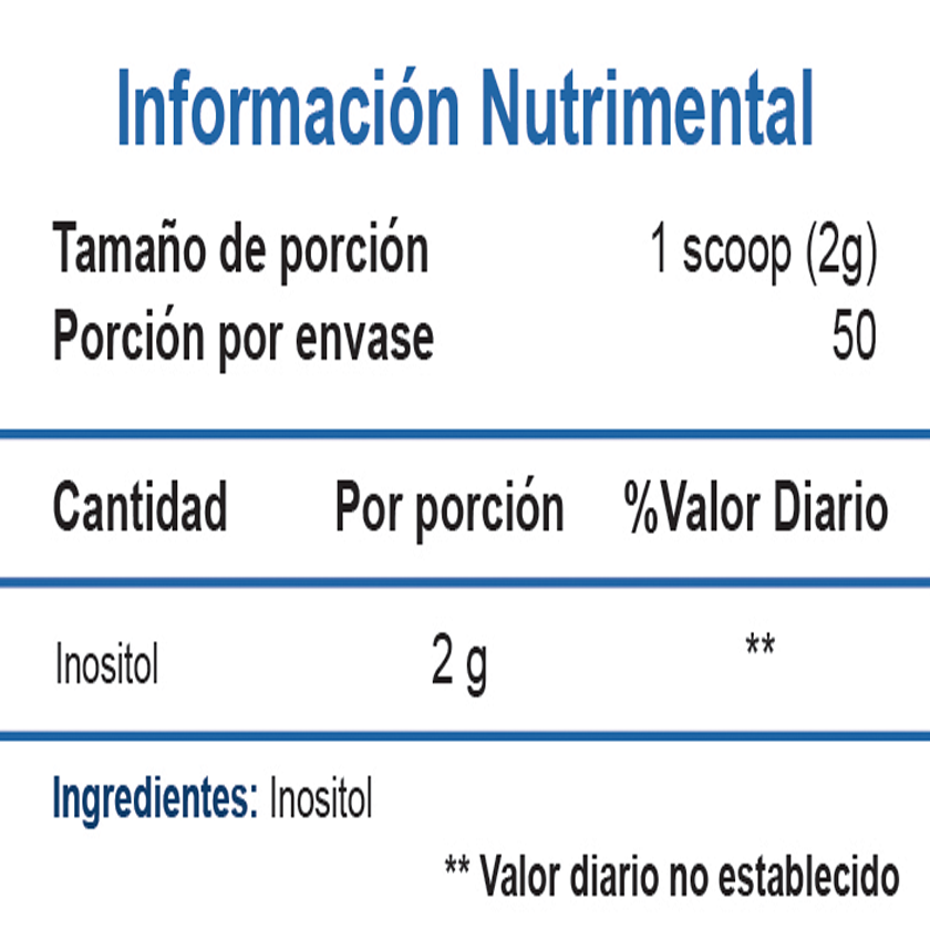 Inositol 2gr - (50Serv sin sabor)