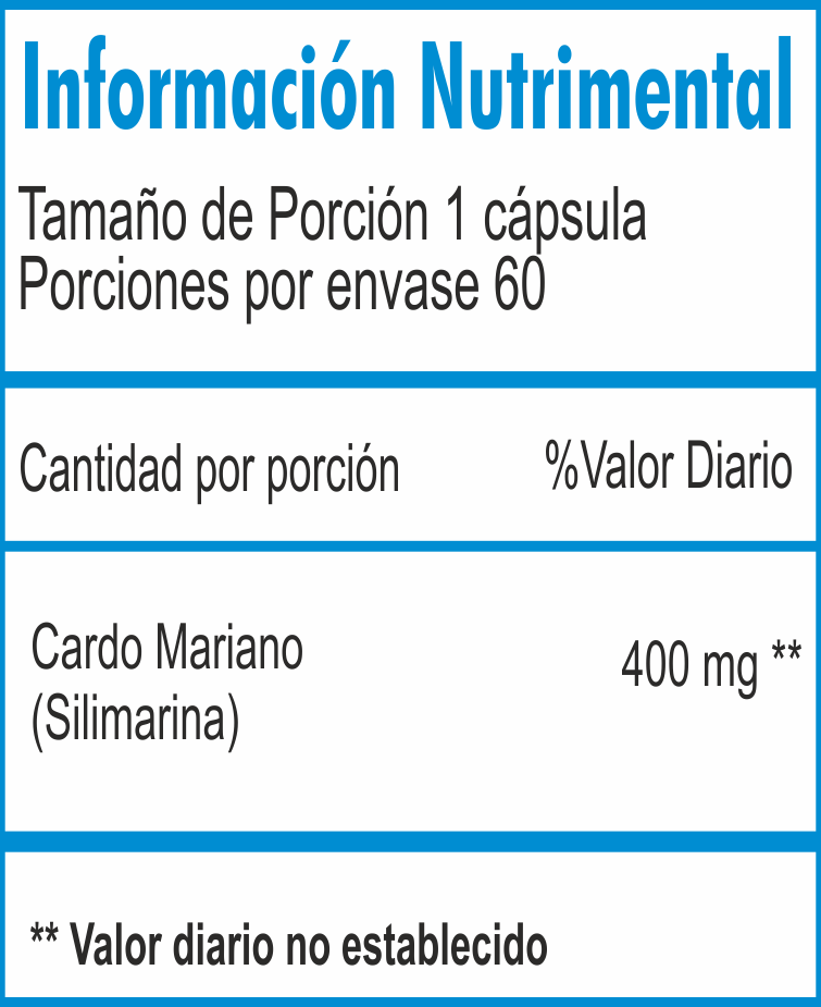 Silimarina 400mg 60 capsulas