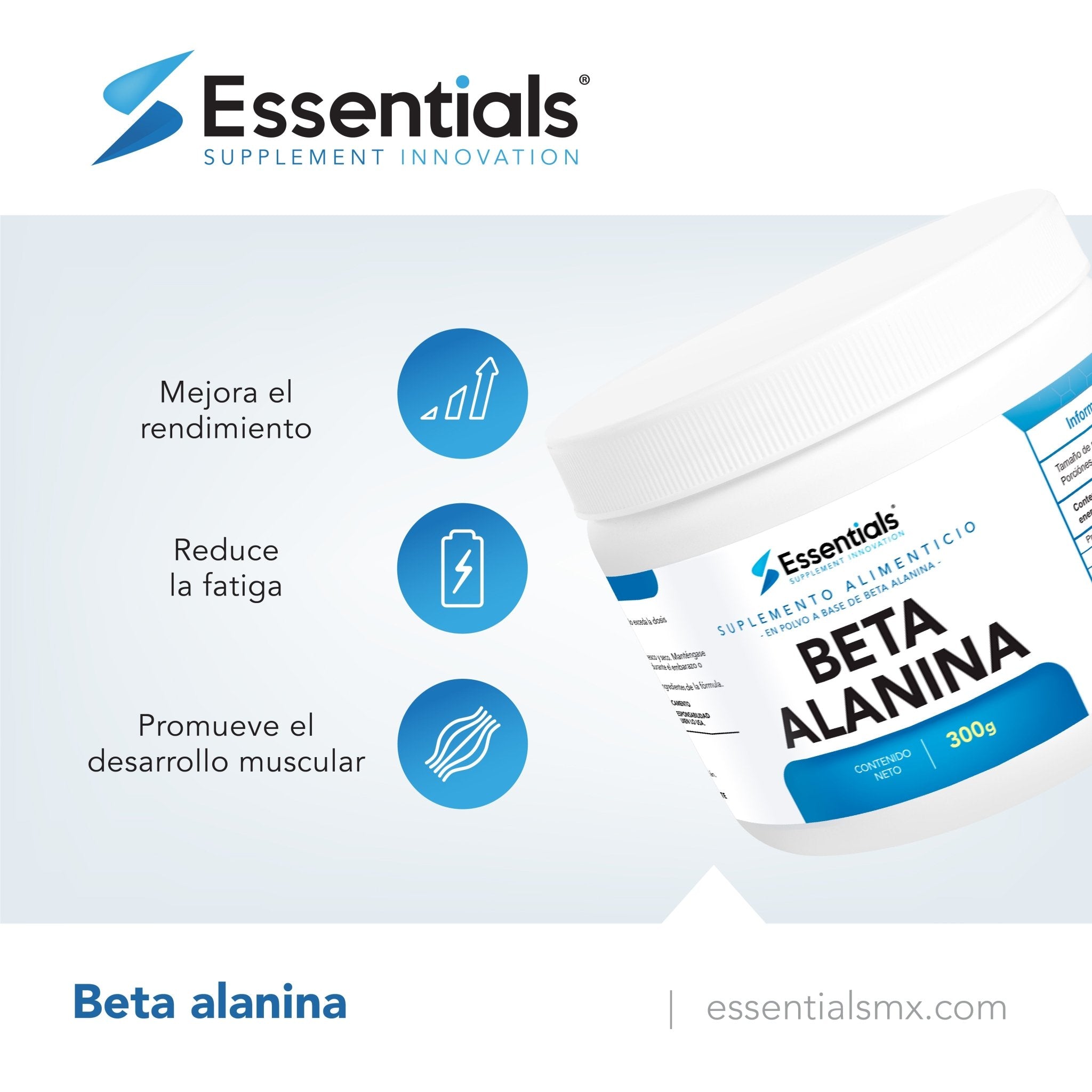 Beta - Alanina 120 serv/ 2.5gr - Essentials
