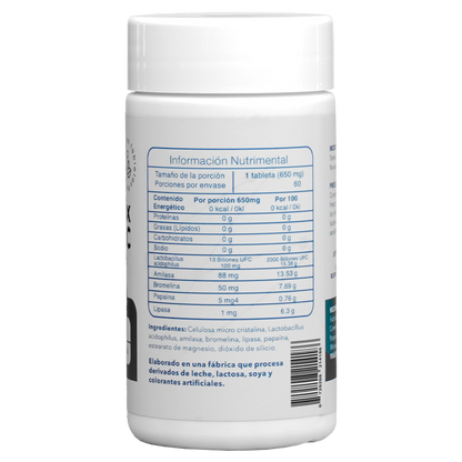 Enzime mix + PROBIOTIC 60 Tabletas (Enzimas Digestivas)