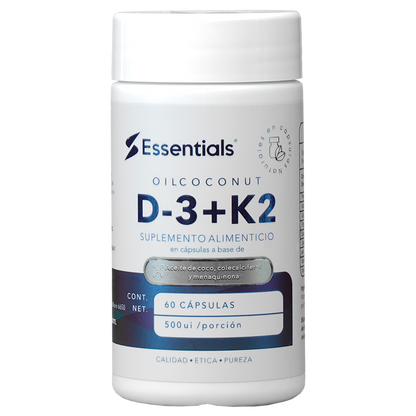 Vitamina D3 + K2 500UI 60 Cápsulas