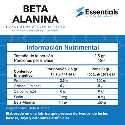 Beta-Alanina 120 serv/ 2.5gr  -