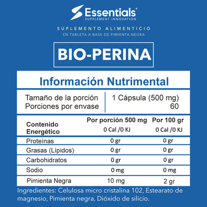 Bioperina 10mg 60 capsulas
