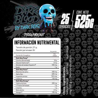 💀Dark Blood Pre-entreno | Focus Energy Pump (PREVENTA)