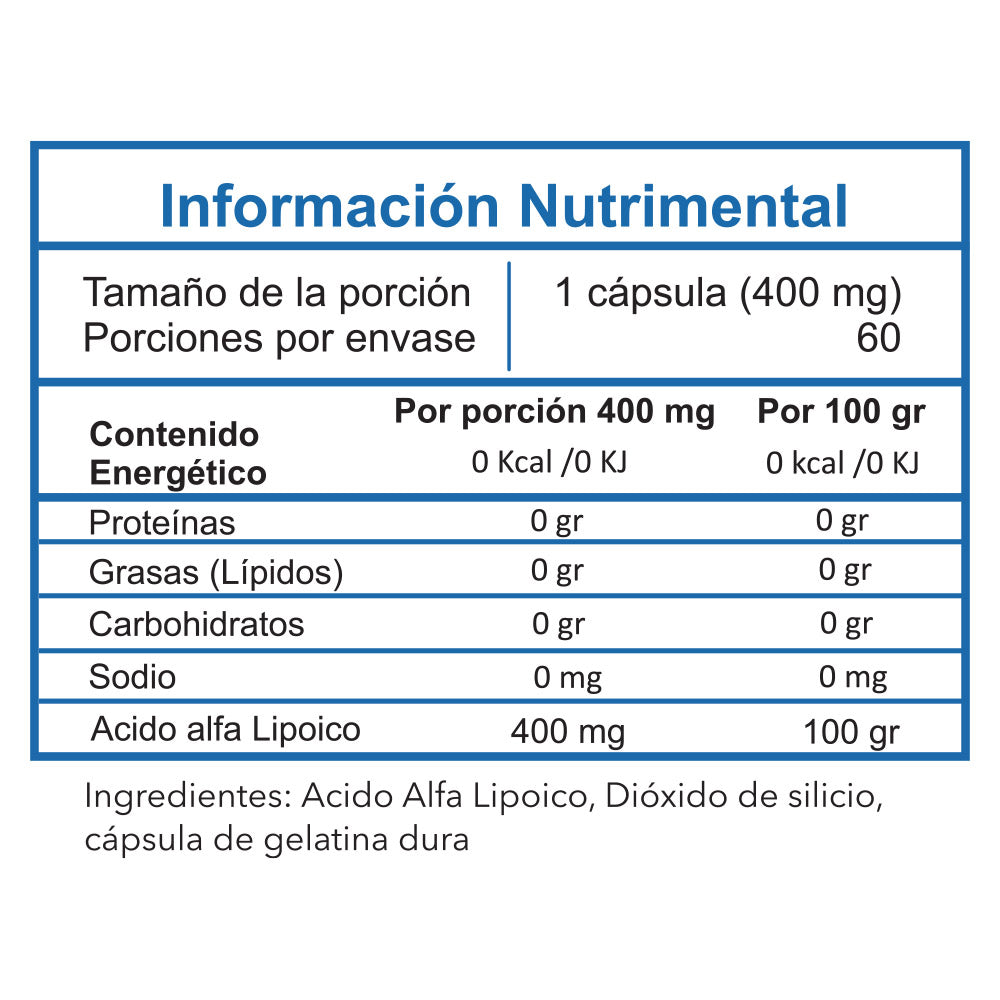 R+ALA - Acido Alfa lipoico (60 Caps)