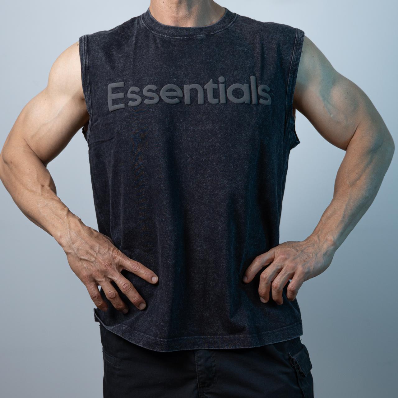 Acid Wash Sin Mangas Playera Oversize - Essentials