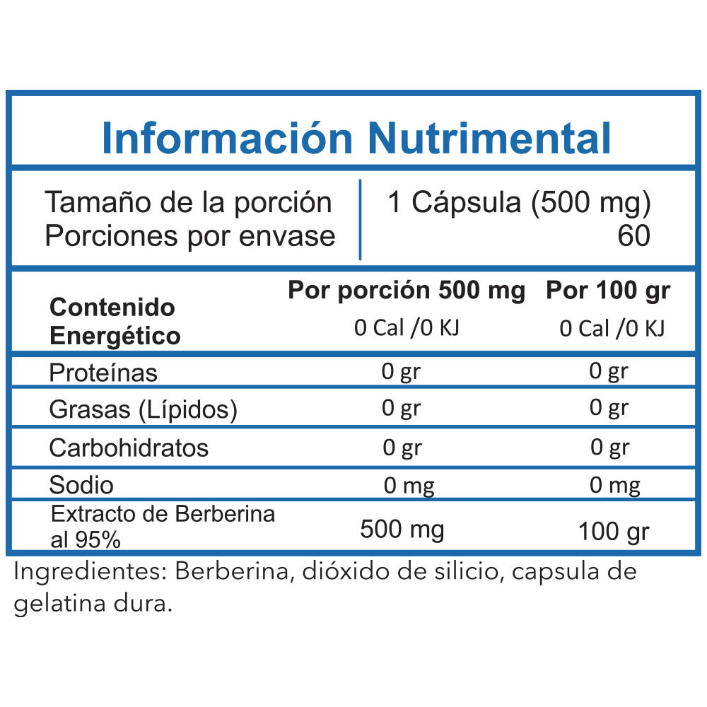 Berberina 95% 500mg - 120 Caps