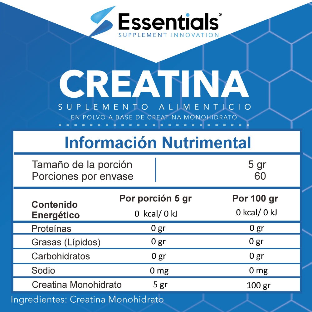 Creatina Monohidrato 1.1lb - Essentials