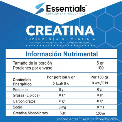 Creatina Monohidrato 1.1lb - Essentials