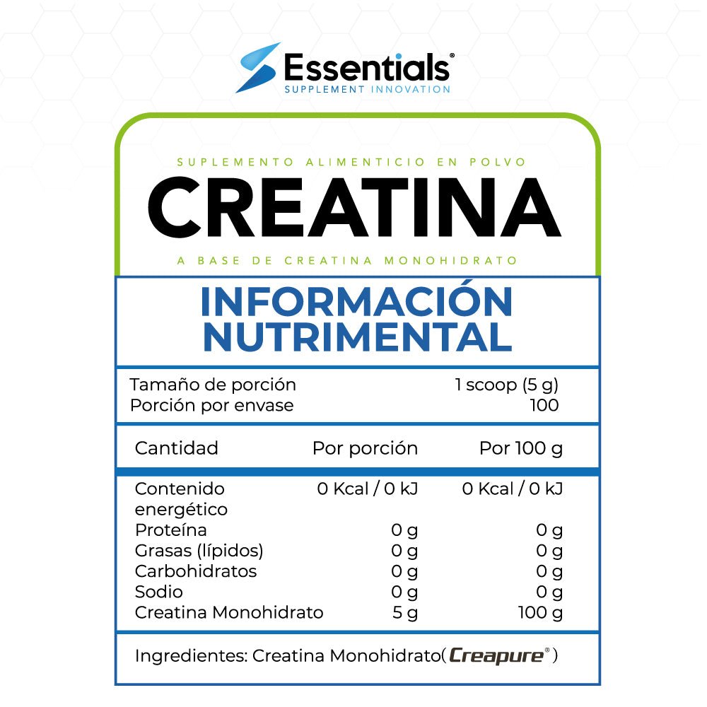 Creatina Monohidrato Essentials // (Creapure®️) - Essentials