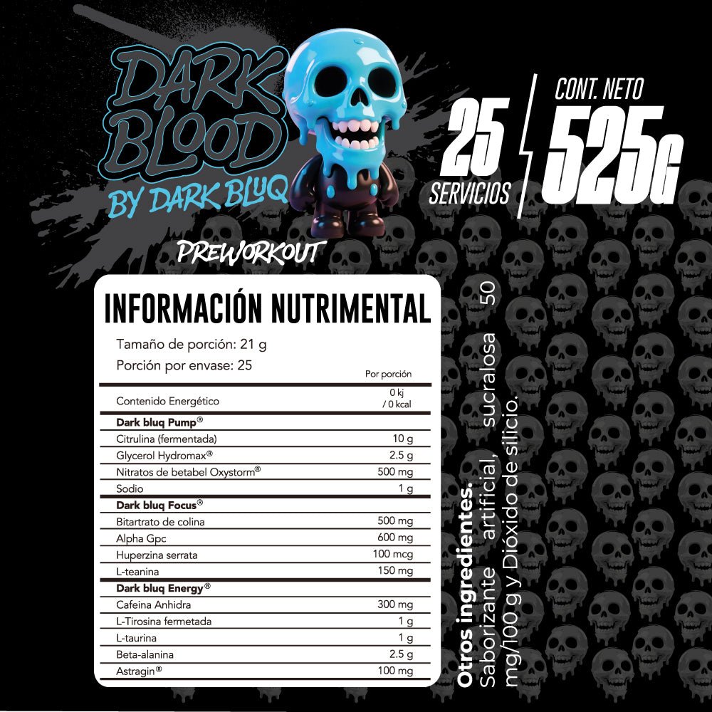 💀Dark Blood Pre - entreno | Focus Energy Pump - Essentials