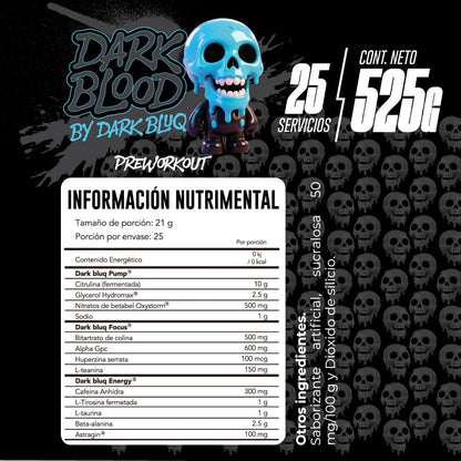 💀Dark Blood Pre - entreno | Focus Energy Pump - Essentials