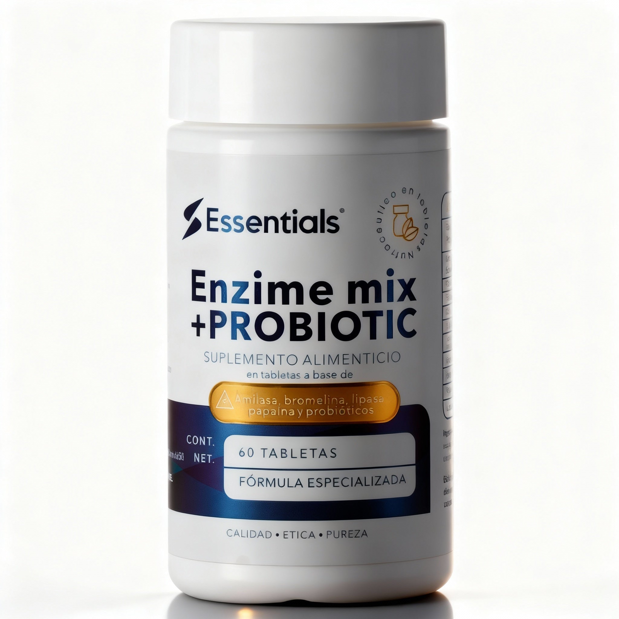 Enzime mix + PROBIOTIC 60 Tabletas (Enzimas Digestivas) - Essentials