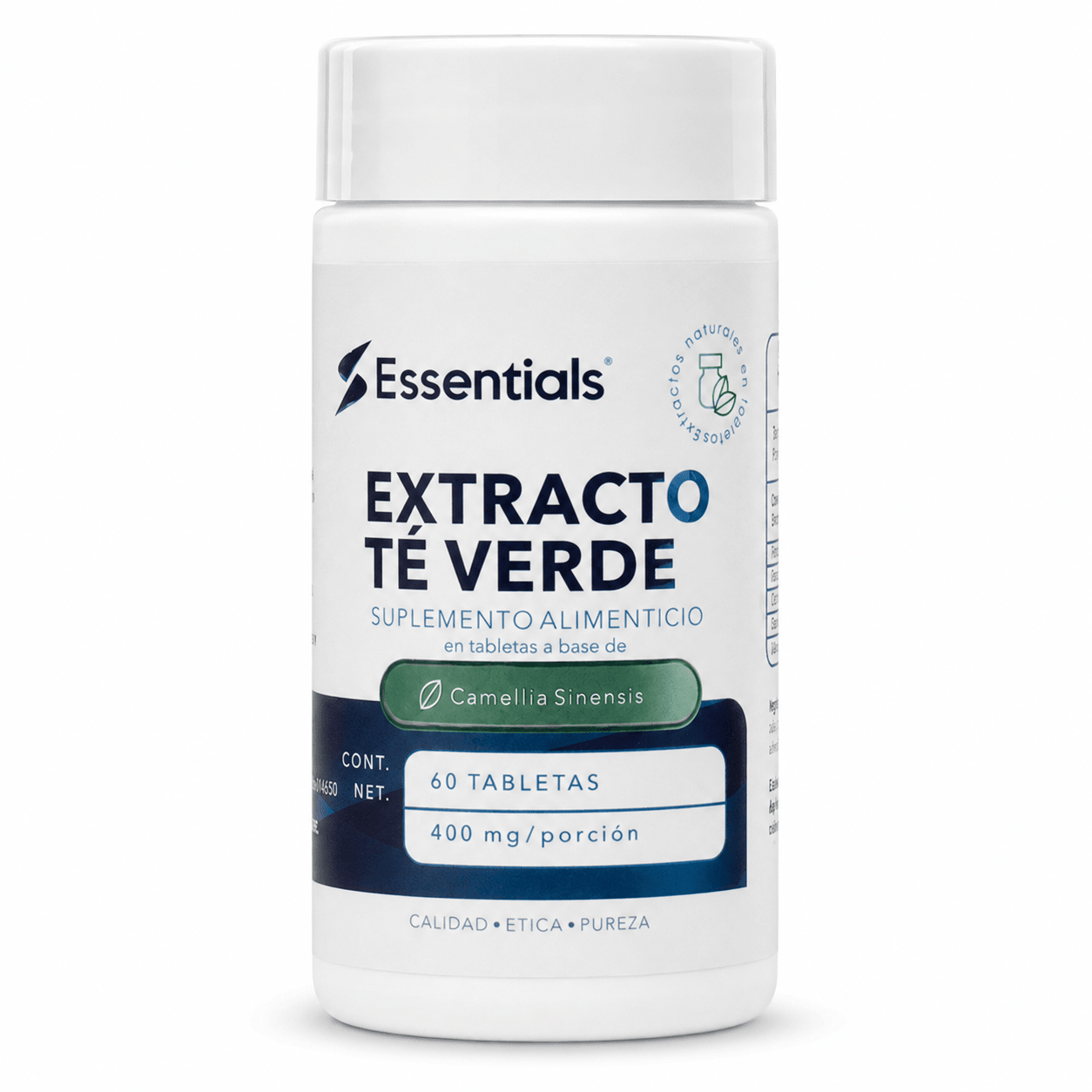 Extracto de Té Verde 400mg 60 Tabletas - Essentials