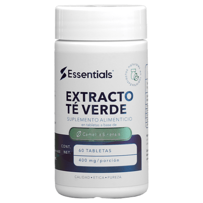 Extracto de Té Verde 400mg 60 Tabletas - Essentials