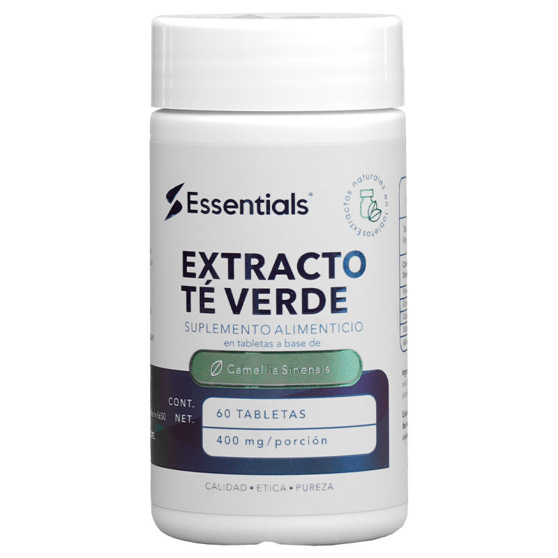 Extracto de Té Verde 400mg 60 Tabletas - Essentials