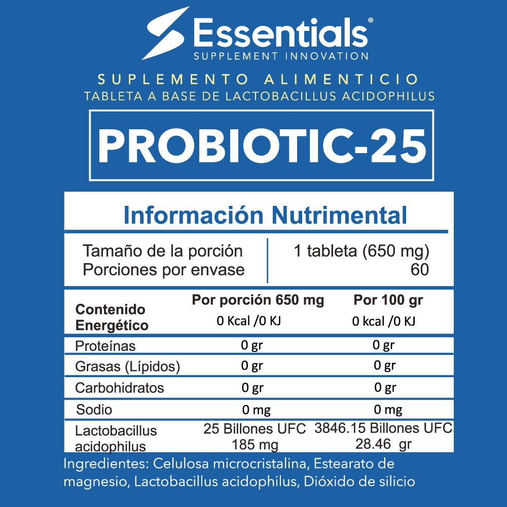 Probióticos 25Billones (60Caps) - Essentials
