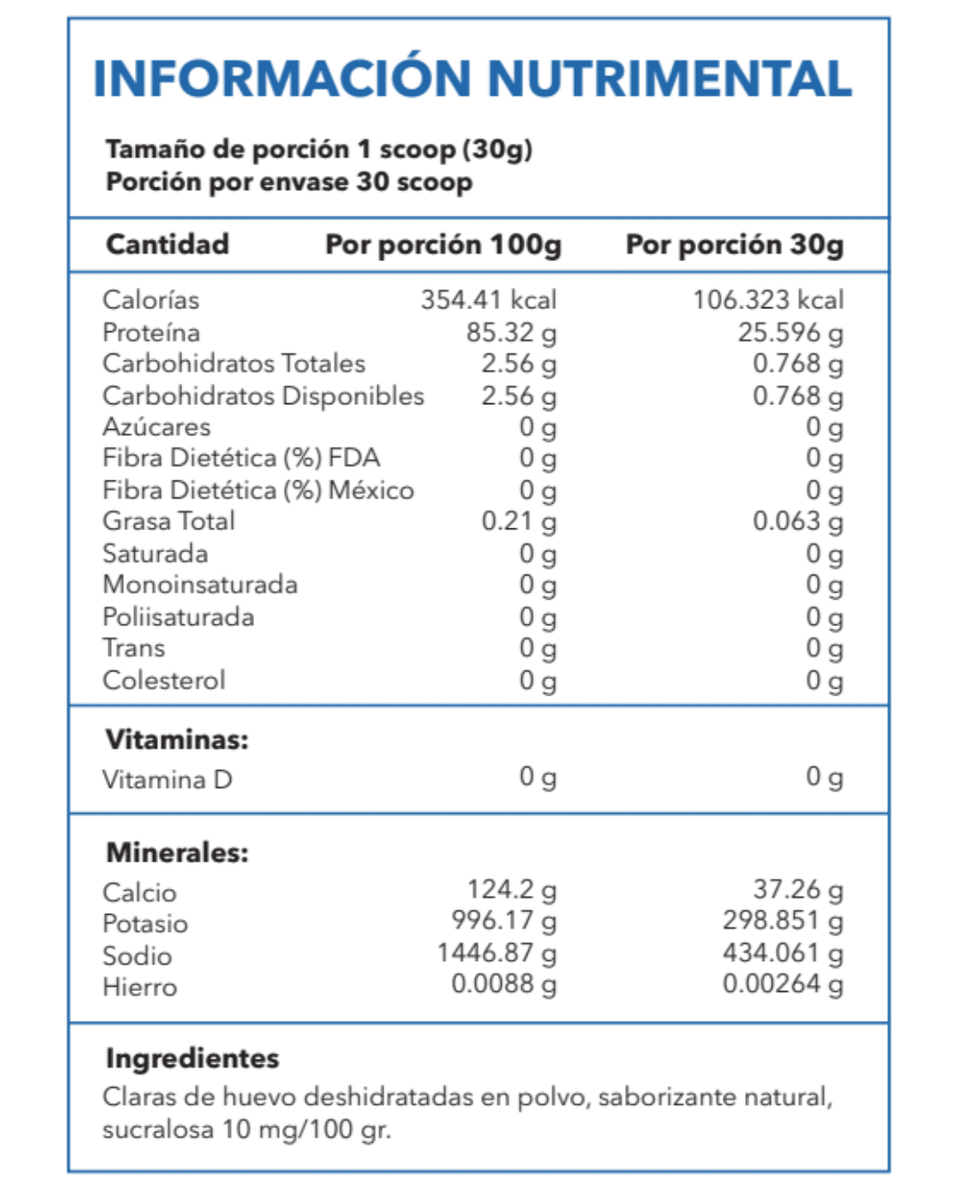 Proteína de clara de huevo Egg´s Crystals 1.98 Lb en polvo - Essentials