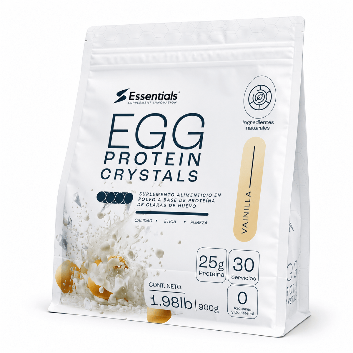 Proteína de clara de huevo Egg´s Crystals 1.98 Lb en polvo - Essentials