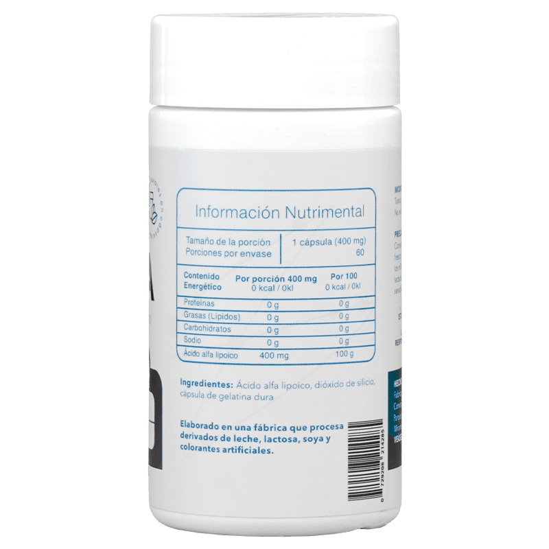 R+ALA Ácido Alfa Lipoico 400mg 60 Cápsulas - Essentials