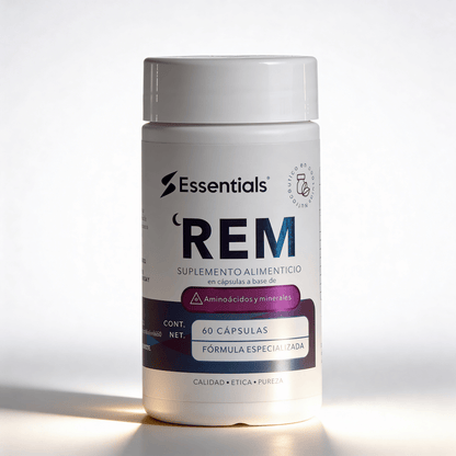 REM - Melatonina + Magnesio + L - Teanina 60 cápsulas - Essentials