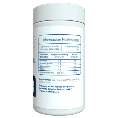 Trans - Resveratrol 98% 500mg 60 Cápsulas - Essentials