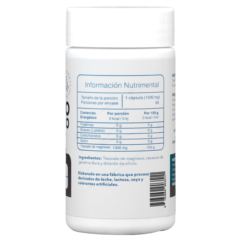 Treonato De Magnesio 1000mg 60 Cápsulas - Essentials