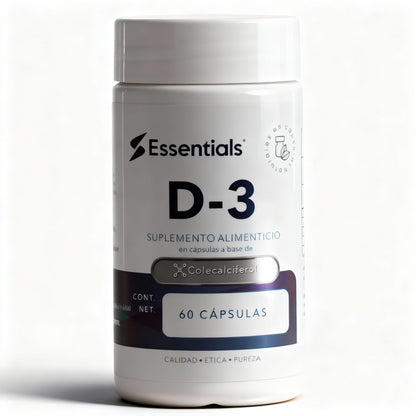 Vitamina D3 5000UI 60 Cápsulas - Essentials