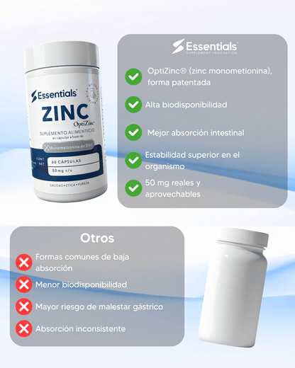 Zinc OptiZinc®️ 50mg 60 Cápsulas - Essentials