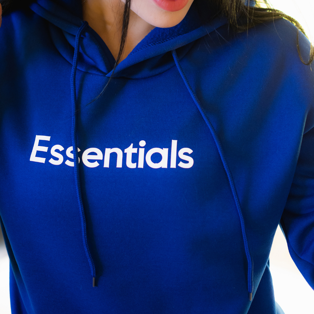 Hoodie clásica azul (sudadera)
