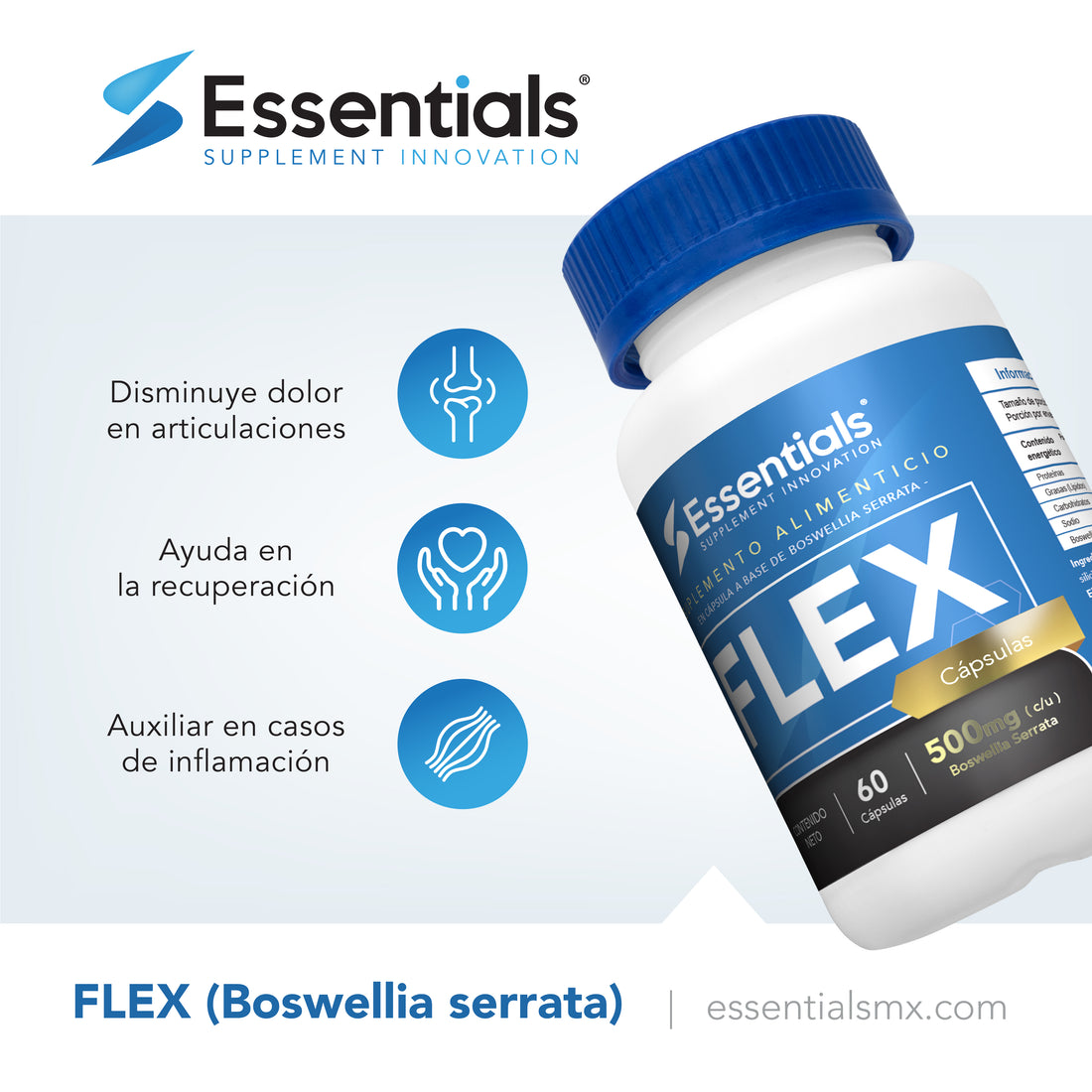 FLEX 500 mg 60 capsulas