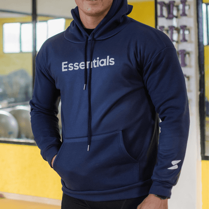 Hoodie cláscia azul marino (sudadera) - Essentials
