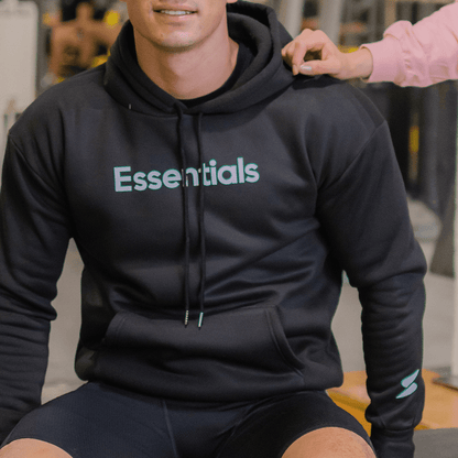 Hoodie clásica negro (sudadera) - Essentials